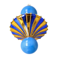 Load image into Gallery viewer, Azure Gold Carousel Drop Premium christmas glass ornament 2022-658
