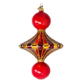 Load image into Gallery viewer, Gilded Crimson Carousel Drop Premium christmas glass ornament 2022-659