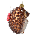 Załaduj obraz do przeglądarki galerii, Bronze Hedgehog and Red Currants Premium christmas glass ornament 2022-666