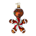 Load image into Gallery viewer, Peppermint Swirl Ginger Man Premium christmas glass ornament 2022-684
