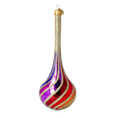 Load image into Gallery viewer, Rainbow Twirl Handmade Glass Christmas ornament. 2022-686