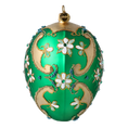 Załaduj obraz do przeglądarki galerii, Egg Emerald Brilliance. Handmade Glass Christmas ornament. 2022-697