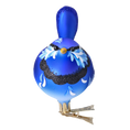 Załaduj obraz do przeglądarki galerii, Bird - Blue in the Garden. Handmade Glass Christmas ornament. 2024-022