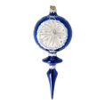 Load image into Gallery viewer, Drop - Royal Winter Elegance. Handmade Glass Christmas ornament. 2024-027