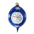 Load image into Gallery viewer, Sapphire Midnight Snowflake Reflector Premium christmas glass ornament 2024-036