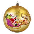 Załaduj obraz do przeglądarki galerii, Golden Starlight Sleigh Premium christmas glass ornament 2024-040
