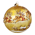 Załaduj obraz do przeglądarki galerii, Golden Starlight Sleigh Premium christmas glass ornament 2024-040