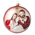 Load image into Gallery viewer, Sacred Crimson Nativity Premium christmas glass ornament 2024-042