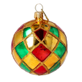 Load image into Gallery viewer, Gilded Ruby Star Reflector Premium christmas glass ornament 2024-051