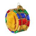 Załaduj obraz do przeglądarki galerii, Golden Festive Drum Premium christmas glass ornament 2024-076