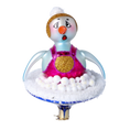Load image into Gallery viewer, Snowman on a slide. Handmade Glass Christmas ornament. 2024-095