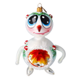 Załaduj obraz do przeglądarki galerii, Snowman Reflex. Handmade Glass Christmas ornament. 2024-098