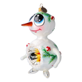 Załaduj obraz do przeglądarki galerii, Snowman Reflex. Handmade Glass Christmas ornament. 2024-098