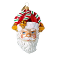 Load image into Gallery viewer, Gilded Bell Santa Premium christmas glass ornament 2024-107
