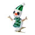Load image into Gallery viewer, Snowman Friend. Handmade Glass Christmas ornament. 2024-113