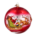 Załaduj obraz do przeglądarki galerii, Crimson Midnight Flight Premium christmas glass ornament 2024-162