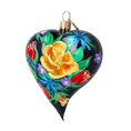 Załaduj obraz do przeglądarki galerii, Serce W Kwiaty Bukiet w sercu Szklana Ozdoba