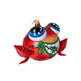 Load image into Gallery viewer, Jolly Frog Ornament. Handmade Glass Christmas ornament
