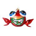 Load image into Gallery viewer, Jolly Frog Ornament. Handmade Glass Christmas ornament 2024-181