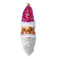 Załaduj obraz do przeglądarki galerii, Santa Claus in the Pink Sky Moon. Handmade Glass Christmas ornament. 2024-235