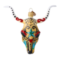 Załaduj obraz do przeglądarki galerii, Turquoise Star Calavera Steer Premium christmas glass ornament 2024-243