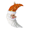 Load image into Gallery viewer, Amber Starlight Crescent Santa Premium christmas glass ornament 2024-259