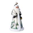 Load image into Gallery viewer, Winter Christmas Santa. Handmade Glass Christmas ornament. 2024-263