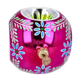 Load image into Gallery viewer, Headlights -Fuchsia skylight. Handmade Glass Christmas ornament. 2024-272