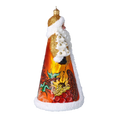 Load image into Gallery viewer, Thanksgiving Santa Claus. Handmade Glass Christmas ornament.