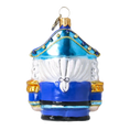 Load image into Gallery viewer, Blue Nutcracker - Handmade Glass Christmas Ornament.