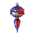Załaduj obraz do przeglądarki galerii, Cobalt Revelry Pulse | Hand-Painted Glass Ornament | Blubom 2025-038