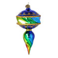 Załaduj obraz do przeglądarki galerii, Cobalt Revelry Pulse | Hand-Painted Glass Ornament | Blubom 2025-038