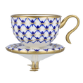 Załaduj obraz do przeglądarki galerii, Imperial Tea cup Ornament Handmade Glass Christmas ornament. 2025-042