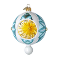 Load image into Gallery viewer, Winter Sunflower Handmade Glass Christmas ornament 2025-048