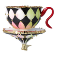 Załaduj obraz do przeglądarki galerii, Royal Tea Delight Tea cup Ornament Handmade Glass Christmas ornament 2025-124