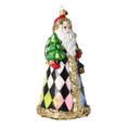 Załaduj obraz do przeglądarki galerii, Gilded Harlequin Father Christmas Premium christmas glass ornament 2025-163