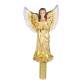 Załaduj obraz do przeglądarki galerii, Golden Angel of Glory Handmade Glass Christmas ornament Tree Topper 2025-175