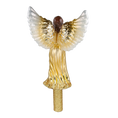 Załaduj obraz do przeglądarki galerii, Golden Angel of Glory Handmade Glass Christmas ornament Tree Topper 2025-175