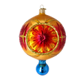 Load image into Gallery viewer, Sunburst Jewel – Handcrafted Reflector Glass Christmas Ornament free blowing