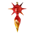 Load image into Gallery viewer, Crimson Solar Star Glass Christmas ornament free blowing PRE-ORDER 2026-074