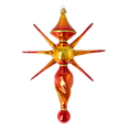 Load image into Gallery viewer, Golden Ember Star Glass Christmas ornament free blowing PRE-ORDER 2026-086