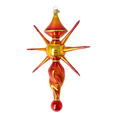Load image into Gallery viewer, Golden Ember Star Glass Christmas ornament free blowing PRE-ORDER 2026-086