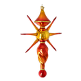 Load image into Gallery viewer, Golden Ember Star Glass Christmas ornament free blowing PRE-ORDER 2026-086