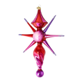 Załaduj obraz do przeglądarki galerii, Rose Crystal Star Glass Christmas ornament free blowing PRE-ORDER 2026-087