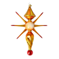 Load image into Gallery viewer, Amber Frost Star Glass Christmas ornament free blowing PRE-ORDER 2026-090