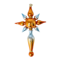 Load image into Gallery viewer, Celestial Amber Star Glass Christmas ornament free blowing PRE-ORDER 2026-097