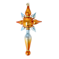 Załaduj obraz do przeglądarki galerii, Celestial Amber Star Glass Christmas ornament free blowing PRE-ORDER 2026-097