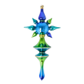 Załaduj obraz do przeglądarki galerii, Ocean Aurora Star Glass Christmas ornament free blowing PRE-ORDER 2026-099