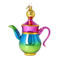 Załaduj obraz do przeglądarki galerii, Rainbow Brew Pot Free Blowing Glass Ornament 2026-109