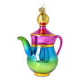 Load image into Gallery viewer, Rainbow Brew Pot Free Blowing Glass Ornament 2026-109